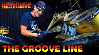 THE GROOVE LINE Drum Cover Extended Mix Heatwave HD 🎧High Quality Audio《 with Lyrics 》 [upl. by Cnahc]