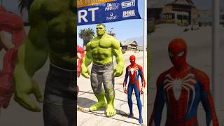 GTA V  HULK TEAM VS SPIDERMAN JUMP CHALLENGE  Coffin Dance Song Cover shorts [upl. by Estrella]