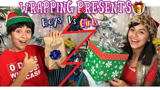 Wrapping Presents Parody  Boys Vs Girls  Comedy Skits  Just Giselle  GEM Sisters [upl. by Elianora]