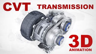 CVT Transmission  how does it work 3d animation [upl. by Liw]