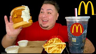 QUADRUPLE FILLET O FISH • EXTRA TARTAR SAUCE • McDonald’s Mukbang [upl. by Barmen]