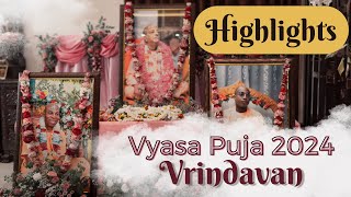 Vyasa Puja 2024 Celebrations at Vrindavan  Highlights  67th Appearance Day  Jun 08 2024 [upl. by Aicila922]