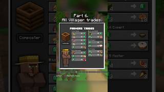 Part 6 All Villager Trades Minecraft Helpful Guides minecraft minecraftvillagers minecraftguide [upl. by Annoif590]