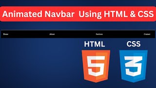 Create Animated Navbar with HTML and CSS html css [upl. by Burns538]