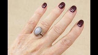 Silver amp Blue Lace Agate Ring 3547 [upl. by Mccarty]