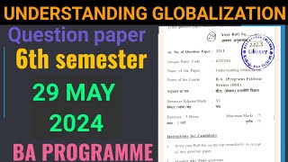 Understanding Globalisation 6th semester most important questions with answers FreestudyD [upl. by Keefer]