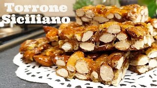 TORRONE SICILIANO  CROCCANTE TRADIZIONE  CON SOLO 3 INGREDIENTI 😍 [upl. by Mclyman]