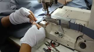 HOW TO SEW FOLDER NECK OVERDECK MACHINE [upl. by Lucier359]