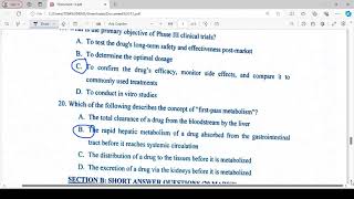 BASIC PHARMACOLOGY PAST PAPER 1 [upl. by Gladys543]