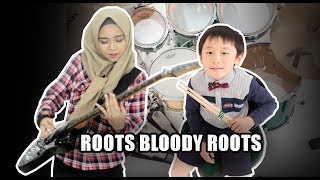 🎵 SEPULTURA  ROOTS BLOODY ROOTS  Cover by Mel feat 6yo Japanese Drummer Torataro [upl. by Hsiekal]