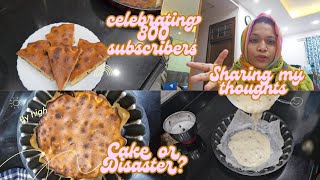 Celebrating 800 subscribers on Youtube Baking a cake  My thoughts  calligraphy youtubeshorts [upl. by Hayton]