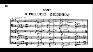 Heitor Villa Lobos Bachianas Brasileiras No1 II Preludio Modinha sheet musicaudio [upl. by Anoj]