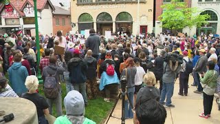 Protests and demonstrations continue on Indiana Universitys campus [upl. by Yumuk464]