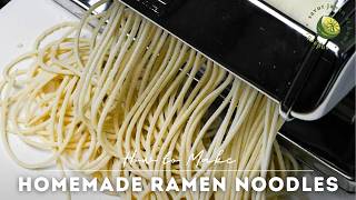 Homemade Ramen Noodles Recipe Using Pasta Machine [upl. by Nylg]