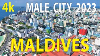 Male City  Maldives 4K By Drone 2023 [upl. by Lerad835]