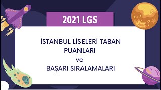 2021 İstanbul Liseleri Taban Puanları En İyi 10 İstanbul Lisesi [upl. by Aromas]