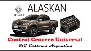 Control Crucero Universal MG Pedal Renault Alaskan  MG Customs Argentina Instalación Completa [upl. by Yrrum]