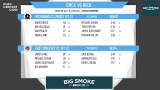 East Molesey CC 1st XI v Richmond CC Middx 1st XI [upl. by Samanthia]