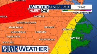 North Carolina Forecast Level 3 storm risk for central NC feelslike temps up to 107 degrees [upl. by Sobel663]