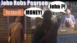 RDR2 John Robs Pearson amp Destroys His Store  Red Dead Redemption 2 PS4 Pro [upl. by Athalie811]