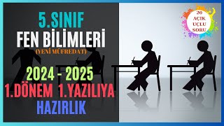 5SINIF  FEN BİLİMLERİ  1DÖNEM 1YAZILIYA HAZIRLIK 2025 açıkuçlusorular [upl. by Leirbma]