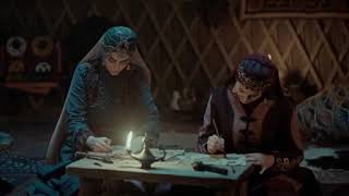 Halime and Aslihan creating rug design and then Ertugrul arrives Ertugrul S03E14 [upl. by Fabien]