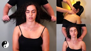 ASMR Seated Head Scalp Shoulder amp Neck Massage  Sending a Subscriber into ASMR Dreamland [upl. by Adnema]