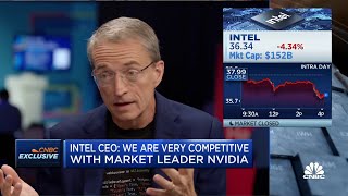 Intel CEO Pat Gelsinger on new AI chips Were very competitive with market leader Nvidia [upl. by Rector]