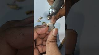 Gold j butti kating hand machine goldjewellerymaking jewellery wood goldaccessories [upl. by Aliban]