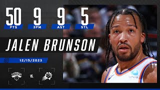 Jalen Brunson CAREERHIGH 50 👏 Makes Knicks history in win vs Suns  NBA on ESPN [upl. by Oppen]