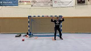 HandballTorwarttraining Schnellen Umstiegsschritt trainieren [upl. by Grete]