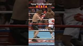 Young FloydMayweather Puts A Beating On Jerry Cooper In his 3rd ever Pro Fight Boxing Shorts [upl. by Bengt]