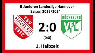 TSV Havelse U16  VFL Bückeburg 20 00 1Halbzeit [upl. by Rhoda231]