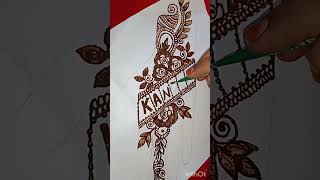 Name mehdi design kanika mehdi designemehndi youtubeshorts viralvideo firozahamad6469 [upl. by Ardnikat326]