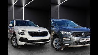 Skoda Kamiq 10 116HP Essence 2024 vs Μεταχειρισμένο VW TROC 10 115HP Advance Clima 2021 [upl. by Ailekat]