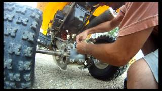 Honda 400EX Parking Break Removal [upl. by Filippa930]