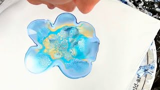 360 Perfect Turquoise Cell Activator For Acrylic Pouring Fluid Art Bloom [upl. by Gen]