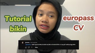 Tutorial Membuat CV Untuk Daftar Beasiswa Turki YTB  Europass CV [upl. by Ynnaf]