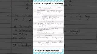 Basics of organic chemistry  Bsc 1st year irc chemistry MN 1A vbu chemistry trending shorts [upl. by Annaeirb]