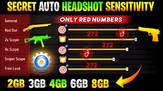 Secret Headshot Sensitivity😱 After Ob43 Update Headshot SensitivityFree Fire Auto Headshot Setting [upl. by Berni]