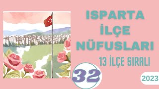 Isparta Nüfusu 2023  Isparta İlçe Nüfusları  Isparta Nüfusu Ne Kadar  Eğirdir Nüfusu [upl. by Ark924]