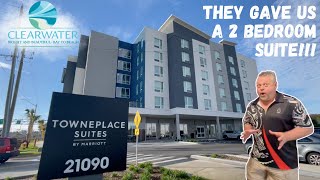 Towneplace Suites Clearwater  FULL TOUR We Got an Upgrade 2 Bedroom Suite with Full Kitchen [upl. by Reames]