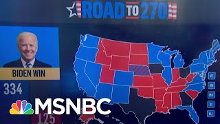 Biden Leads In 2020 Battleground Map  MSNBC [upl. by Aitnecserc]