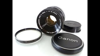 Canon SUPERCANOMATIC LENS R 50mm F18 [upl. by Eilegna]