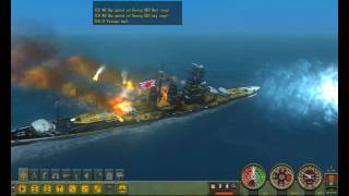 US Battleship North Carolina vs Japanese Battleship Kongo [upl. by Ydnys139]