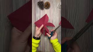 🎀 Prosta papierowa kokarda na choinkę bow papercraft diy craft inspiracja christmasdecor [upl. by Trout]