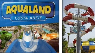 Aqualand Costa Adeje  All Big Water Slides Compilation Onride [upl. by Tenenbaum]