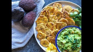 TOSTONES saludables SIN FREÍR y acompañados de guacamole  SABOREANDA [upl. by Roselani]