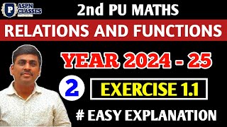 Relations and Functions Exercise  11 class 12  2nd PU Maths EX 11 PART  2  By PNBiradar [upl. by Bonina]