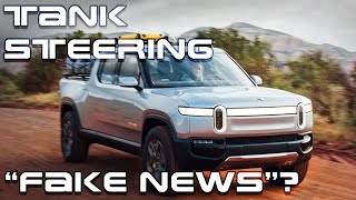 That Rivian R1T Electric Pickup Tank Steering Video Fake News Or A Little Bit of Truth [upl. by Yeleen]